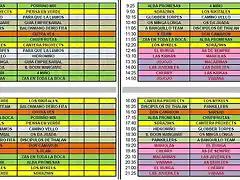 Horario COmpleto Samil