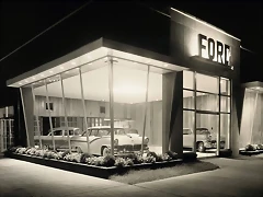 Ford Automobile Showroom, 1950\'s Ford Automobile Showroom, 1950\'s