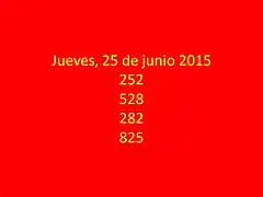 Jueves, 25 de junio 2015