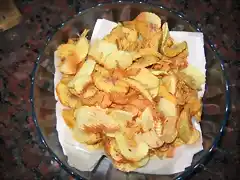 Papas y batatas rejilla  fritas