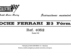 4052 - Ferrari B3 Form.1 - 1 4052 - Ferrari B3 Form.1 - 1