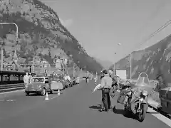 G?schenen - Verladung im Autoreisezug am Gotthardtunnel, 1961, 2