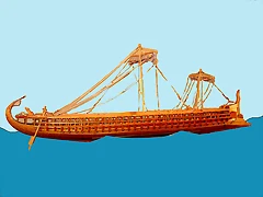 trireme, procendente del Musum of Classical Archaology de Cambridge.Foto Roberto Lrida Lafarga.