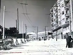 Barcelona nevada 1962 Av. Mare de Deu de Monserrat - c. Cartagena