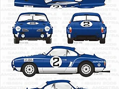 Volswagen Karman-Ghia Porsche 2000 Azul 7 Volswagen Karman-Ghia Porsche 2000 Azul 7