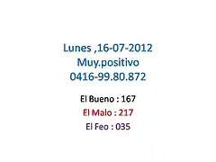 Lunes ,16-07-2012