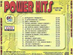 Sello Cass - Power Hits (2001) Trasera