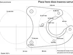 plantilla frenos traseros