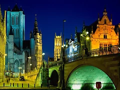 Evening in Ghent, Belgium Evening in Ghent, Belgium