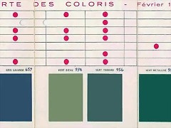 Renault - Carte des Couleurs - fevrier 1955