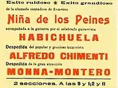 Cartel anuncio de la Nia de los peines.