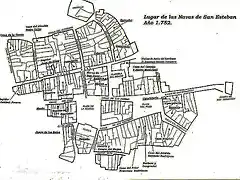 plano del pueblo en 1752