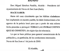 bando del alcalde